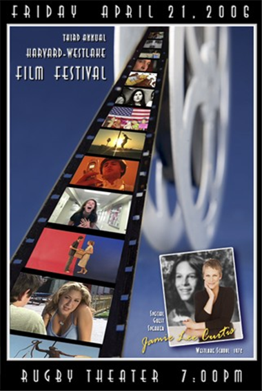 2006 festival poster designed by Kevin O'Malley featuring Jamile Lee Curtis' '76 Westlake school picture.